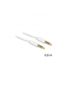 Delock Kabel Audio 3.5mm męski/męski 4-pin biały 0.5m - nr 9