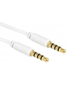 Delock Kabel Audio 3.5mm męski/męski 4-pin biały 3.0m - nr 1