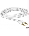 Delock Kabel Audio 3.5mm męski/męski 4-pin biały 3.0m - nr 5
