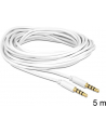 Delock Kabel Audio 3.5mm męski/męski 4-pin biały 5.0m - nr 11