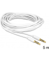 Delock Kabel Audio 3.5mm męski/męski 4-pin biały 5.0m - nr 4