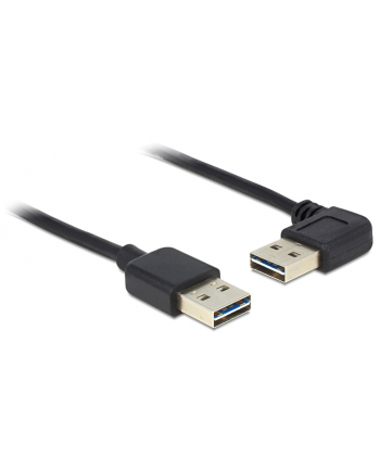 Delock USB 2.0 A-A 90° Easy USB - bk 1m