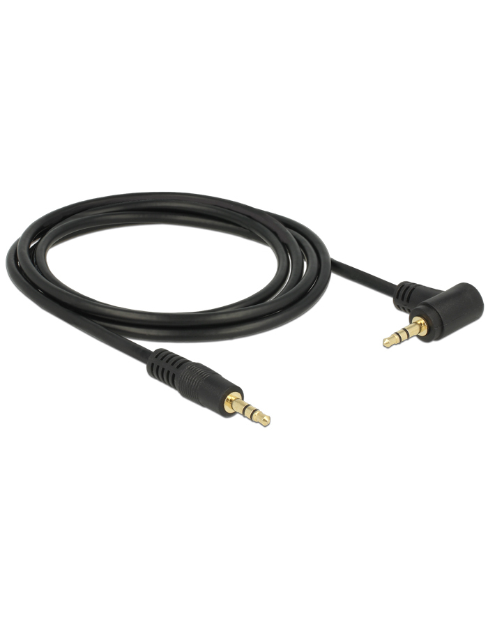 Delock Kabel Audio 3.5mm męski/męski kątowy czarny 2.0m główny