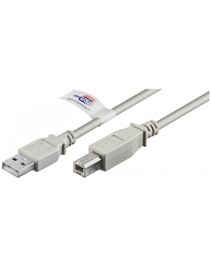 goobay USB 2.0 St.A-St.B grey 5m - UL Zertifiziert główny