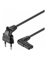 goobay - kabel zasilający euro 2-pin - kątowy 90 stopni - czarny - 2 m - nr 18