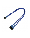Nanoxia 3-Pin Molex rozgałęźnik 30 cm blue - nr 1