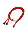 Nanoxia 3-Pin Molex rozgałęźnik 60cm red - nr 2