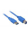 Sharkoon Kabel USB 3.0 wtyk A-wtyk B blue 1,0m - nr 2