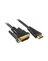 Sharkoon Adapter HDMI -> DVI-D (24+1) black 3,0m - nr 1