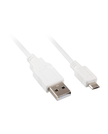 Sharkoon USB 2.0 A-B Micro biały 0,5m