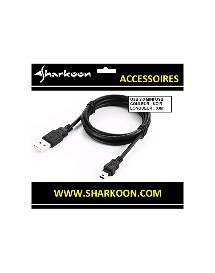 Sharkoon USB 2.0 A-B Mini black 3,0m główny