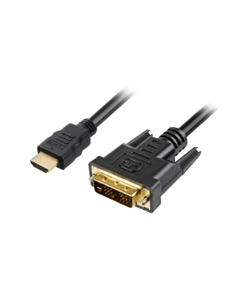 Sharkoon HDMI - DVI-D (18+1) - 1m - kabel adapter - czarny