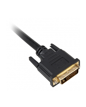Sharkoon - kabel DVI-D - DVI-D (24+1) - 1m - czarny