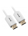 Sharkoon kabel HDMI -> HDMI 4K biały 1.0m - A-A - nr 1