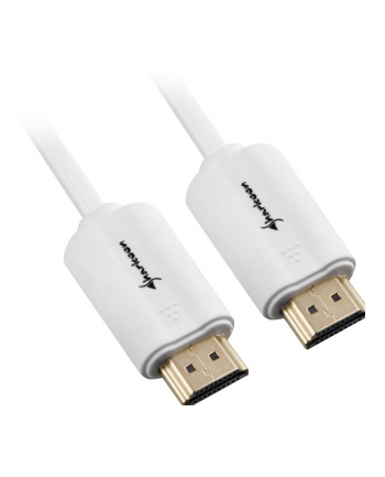 Sharkoon kabel HDMI -> HDMI 4K biały 1.0m - A-A