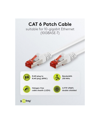 goobay Kabel sieciowy CAT6 SSTP RJ45 biały 25,0m