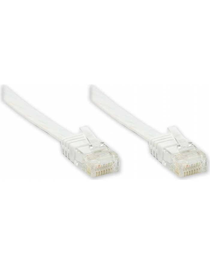Kabel sieciowy Cat5e UTP płaski biały 7,5m główny