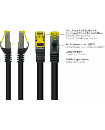 Kabel sieciowy Cat7 SFTP black 7,5m