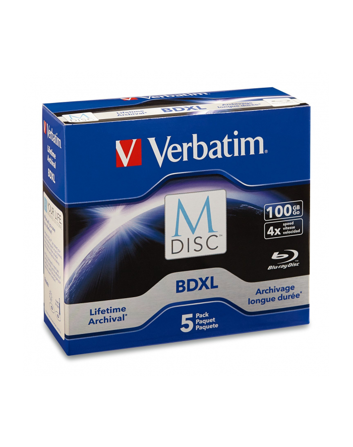Verbatim BD-R 100GB M-Disc - 5 sztuk główny