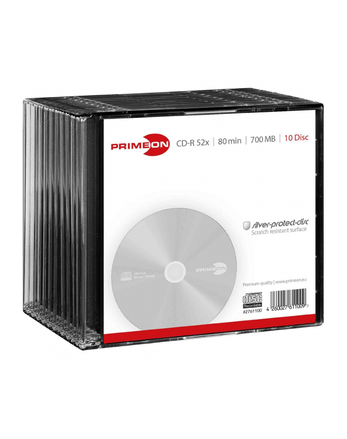 PRIMEON CD-R 700 MB 52x, CD-R - 10 sztuk - 2761100 główny