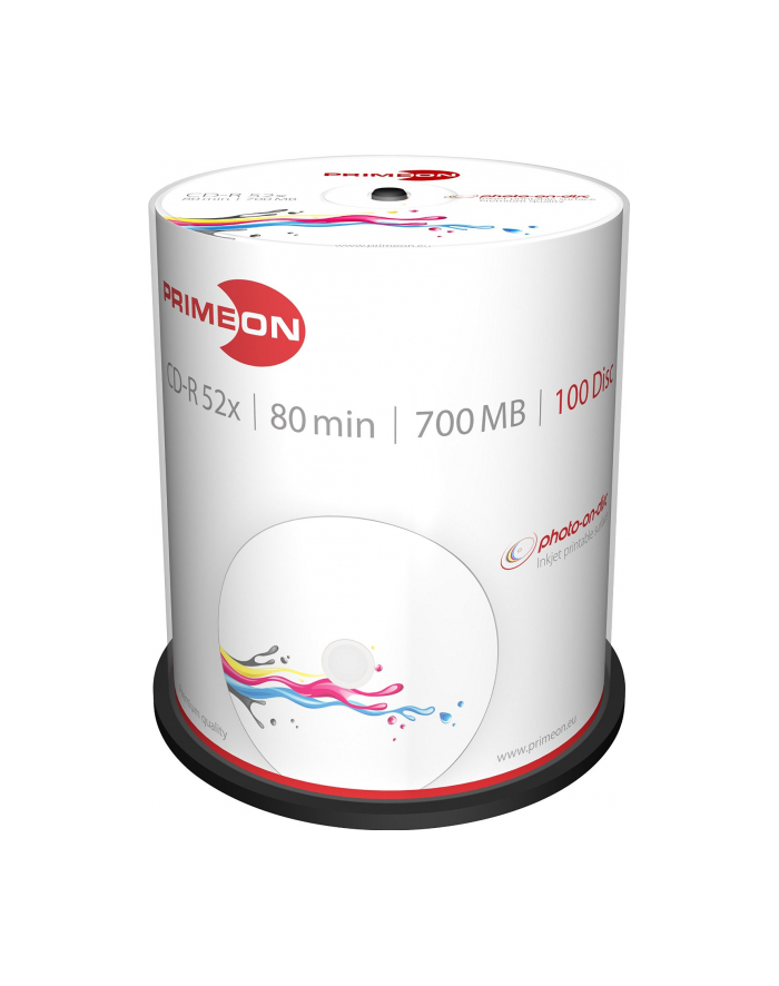 PRIMEON CD-R 700 MB 52x, CD-R - 100 sztuk - 2761106 główny