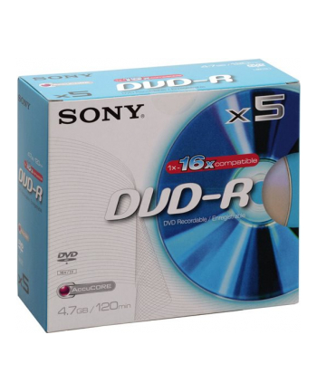 DVD-R 16x SC 4,7GB MediaR 5 sztuk