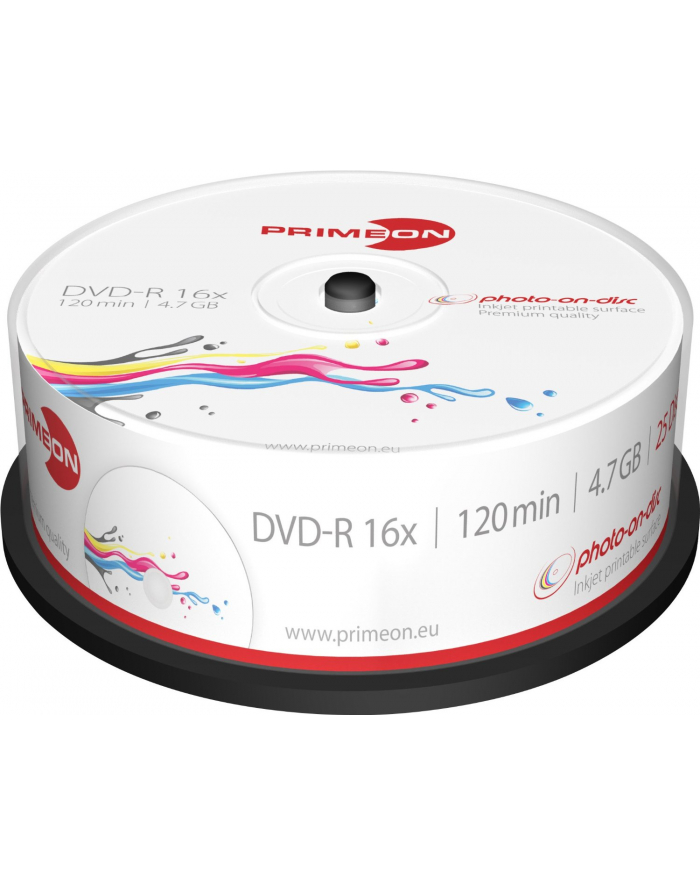 PRIMEON DVD-R 4,7 GB 16x Photo, DVD - 25 sztuk główny