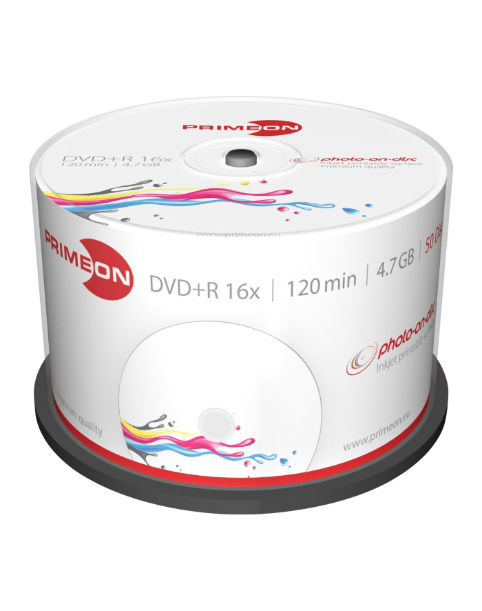 PRIMEON DVD+R 4,7 GB 16x Photo, DVD - 50 sztuk główny