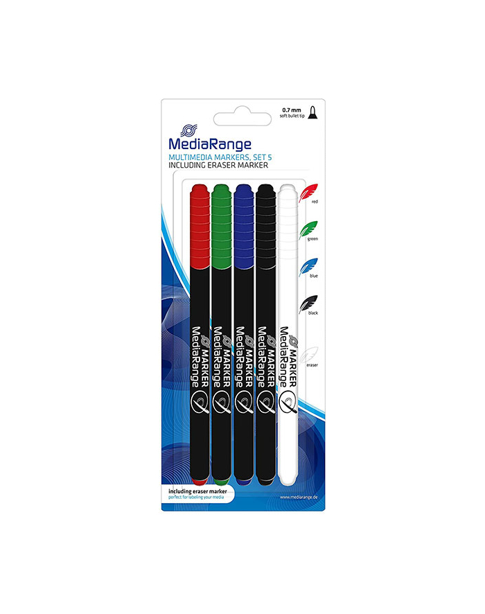 MediaRange CD/DVD Pen Set bl/re/gn/bk/E główny