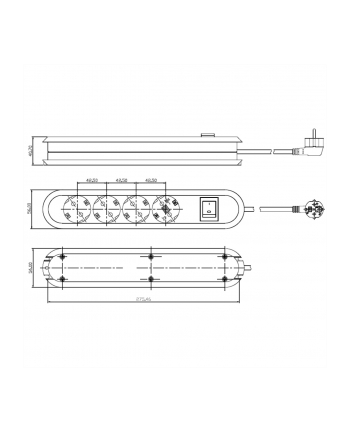 Bachmann SMART 4x Gniazda white 1xprzełącznik nr 2