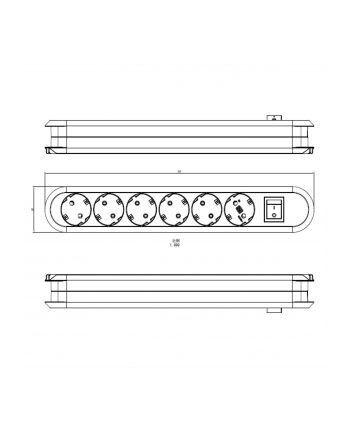 Bachmann SMART 6x Gniazd braun 1xprzełącznik nr 2