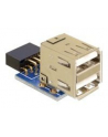 Delock USB Pinheader blue > 2x USB 2.0 blue - nr 15