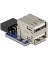 Delock USB Pinheader blue > 2x USB 2.0 blue - nr 19