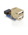 Delock USB Pinheader blue > 2x USB 2.0 blue - nr 23