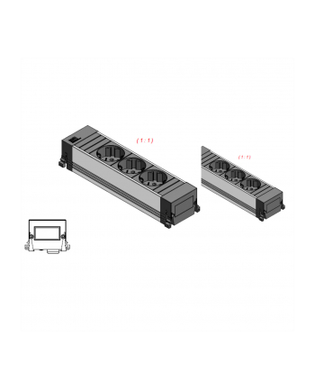 Bachmann Power Frame 3x Gniazda kurz nr 1