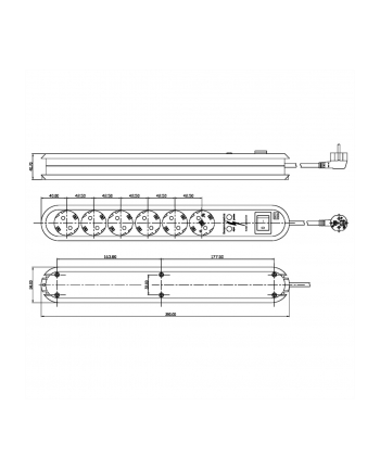 Bachmann SMART 6x Gniazd white ÜSS 1xprzełącznik nr 1