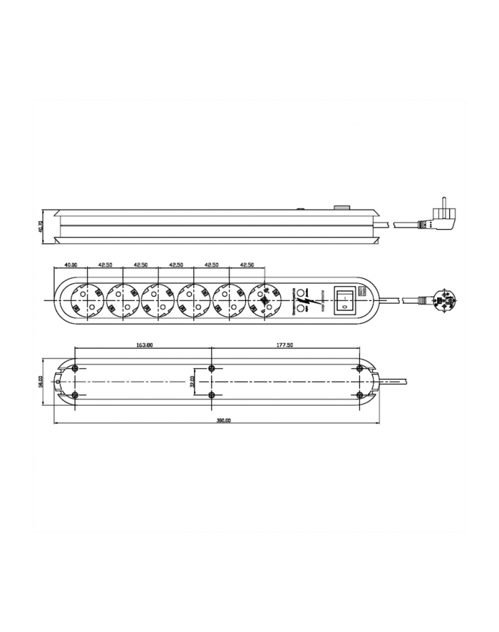 Bachmann SMART 6x Gniazd white ÜSS 1xprzełącznik główny
