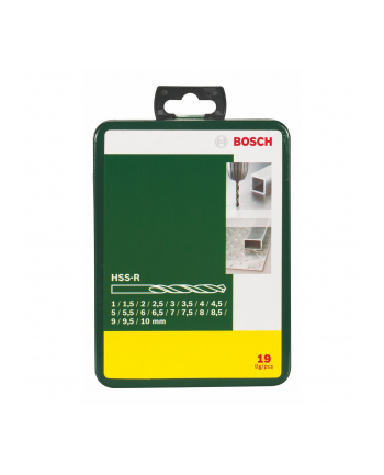 Bosch HSS-R-Wiertła do metalu - zestaw 19 sztuk