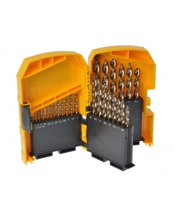 Dewalt HSS-G Wiertła do metalu - zestaw 29 sztuk