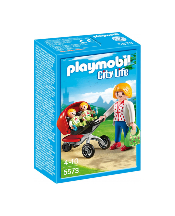 Playmobil Mother with Twin Stroller Set nr 1