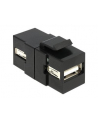 Delock Keystone Moduł USB 2.0 AA blue/Bu black - nr 12