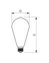 Philips Classic LEDbulb Fila 4,3W E27 827 - 2700K ST64 przeźroczysta - nr 2
