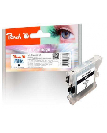 Tusz PEACH PI500-11  K Brother LC-1100BK, LC-980BK (do DCP-145 C), black nr 1