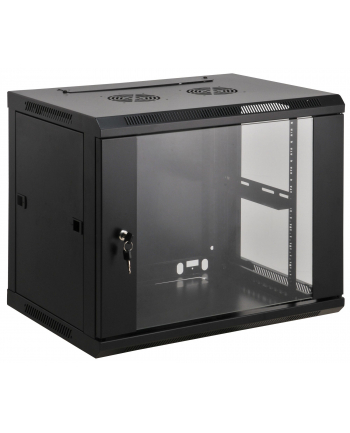 Intellinet Network Solutions Intellinet Szafka wisząca 19'' 9U/600 mm szklane drzwi zmontowana czarna