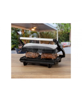 Grill elektryczny Clatronic MG 3519 (700W stołowy-zamykany czarno-srebrny)