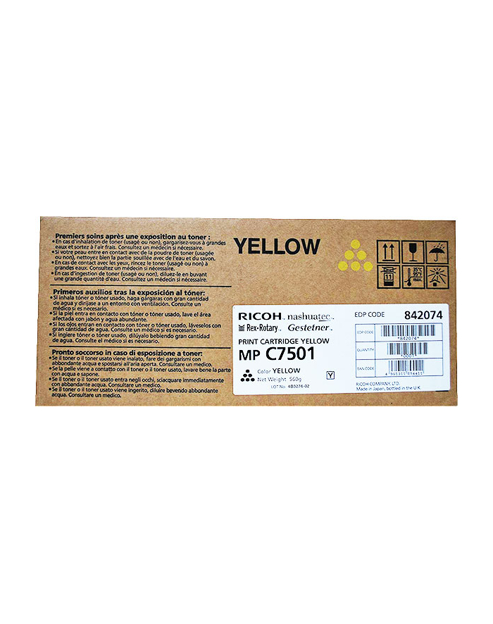 Toner Ricoh do MPC6501/7501 I 21 600 str. | yellow główny