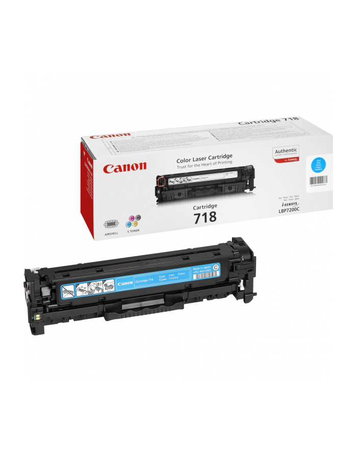 Toner Canon CRG718C do LBP-7200/7210/7660 | korporacyjny | 2 900 str. | cyan główny