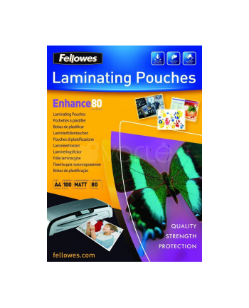 Fellowes folia do laminacji matowa | A4 | 80 mic | 216x303mm | 100 szt.