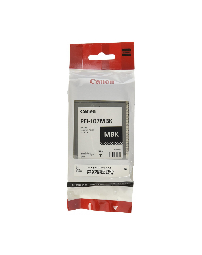 Tusz Canon PFI-107MBK do Pixma MG-5750/6850/7750 | 130ml | matte black główny