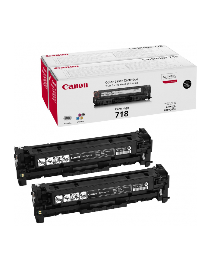 Zestaw dwóch tonerów Canon CRGP718BK do LBP-7200 | korp | 2 x 3 400 str. | black główny